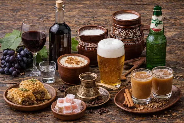 Boissons (rakia, vin)