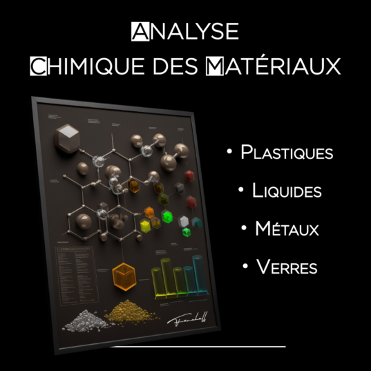 analyses chimique materiaux de formulation reverse engineering décomposition formule liquide metal verre plastique crème parfum